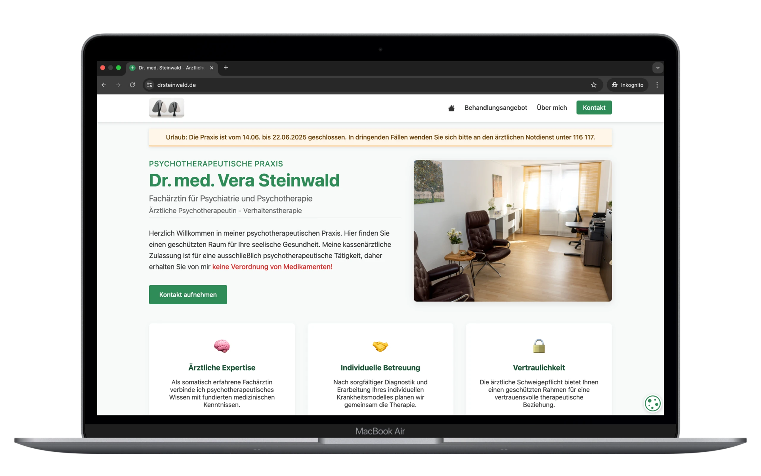 Lokales Unternehmen - Business Website mit Terminbuchung